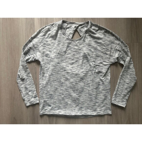 Lululemon Get Set Long Sleeve Spaced Out Space Dye In Black &‎ White Size 8 - Picture 1 of 2